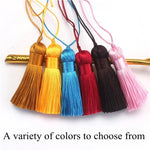 pompons polyester couleur variée 5cm longueur 18cm décoration artisanale rideaux couture pièces