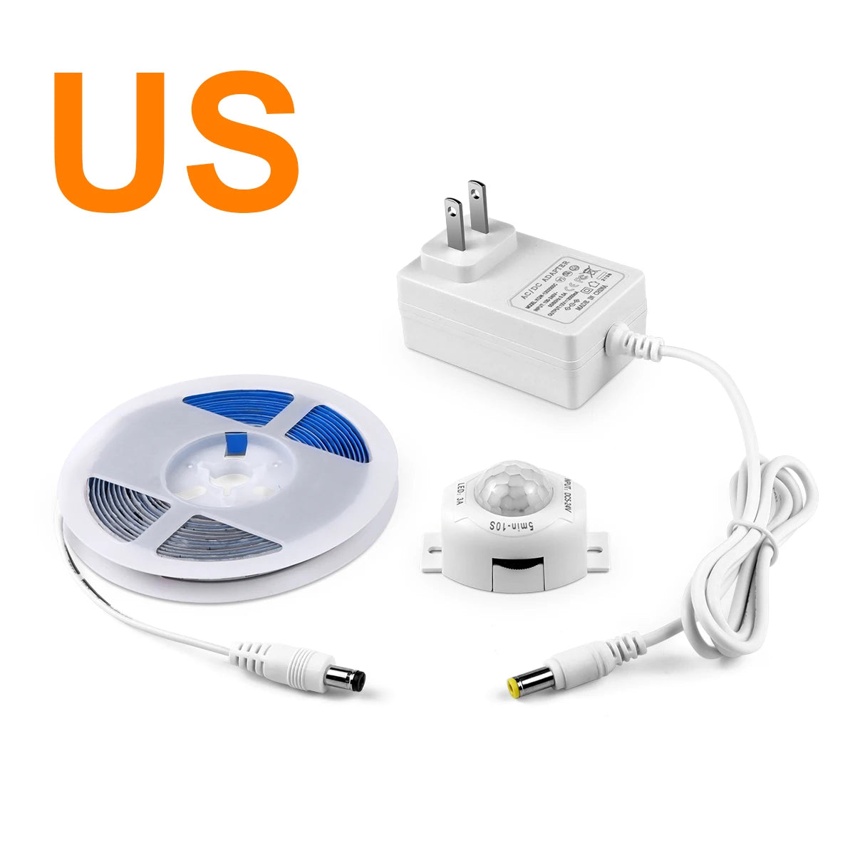 ruban led blanc blanc chaud moderne interrupteur adaptateur électrique 12v 3000k 6000k 3m 5m