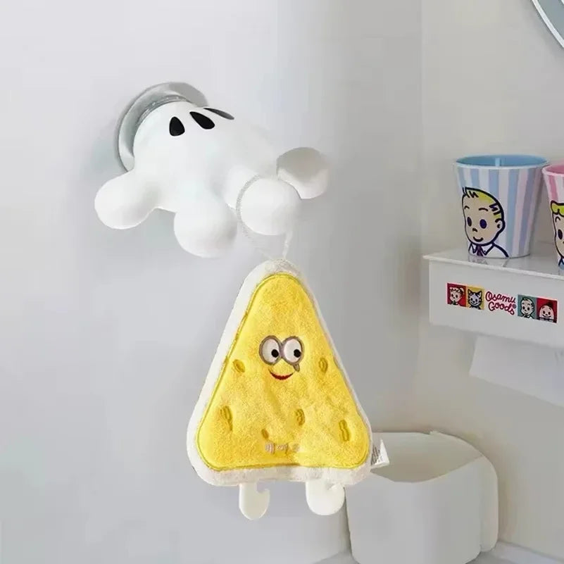 support mural décoratif mickey brosse dents ventouse serviette bijoux blanc noir moderne ludique enfantin