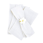 serviettes table 100% coton vert foncé bleu clair vert pastel blanc texture lin classique