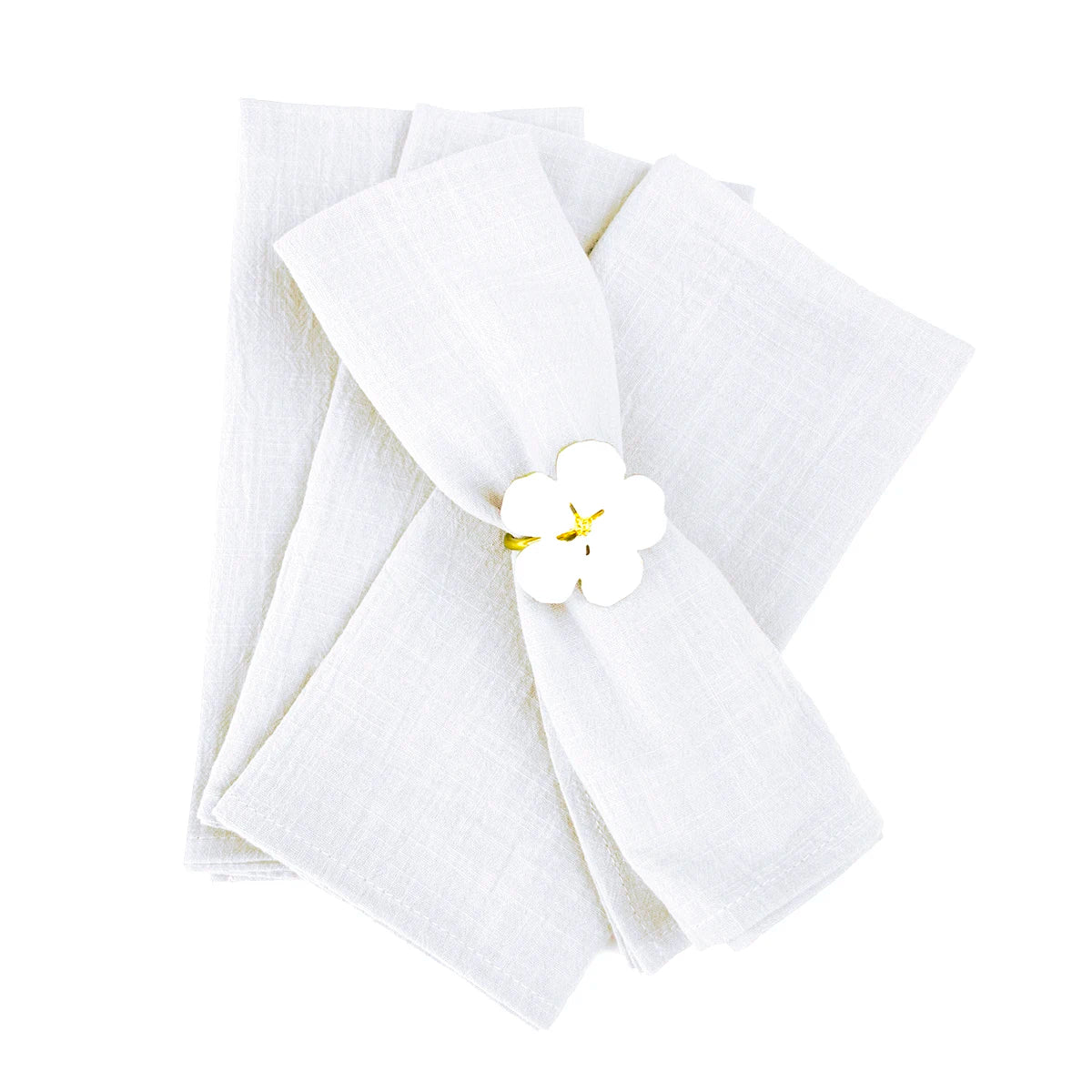 serviettes table 100% coton vert foncé bleu clair vert pastel blanc texture lin classique