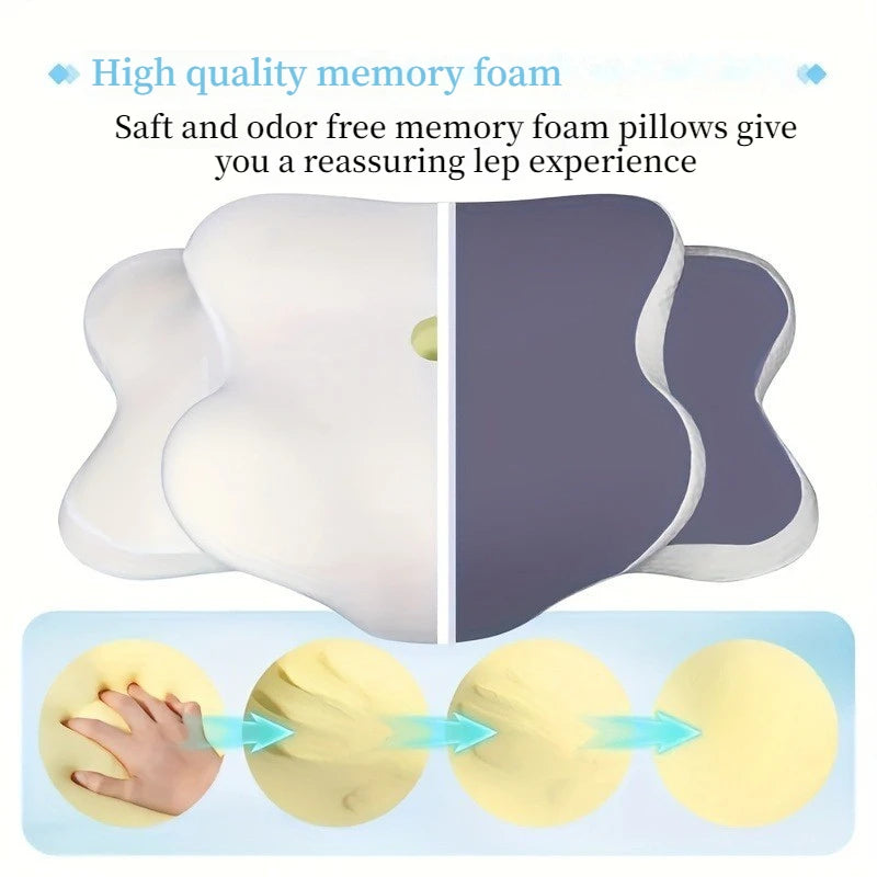 coussin sommeil gris foncé texture douce contour ergonomique support cervical nuit relaxation confortable