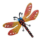 sculpture métal libellule abeille couleur aile transparente artisanale jardin extérieur decoration vertical horizontal
