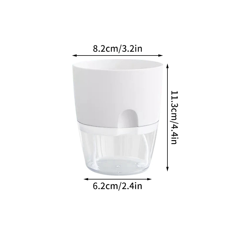 Pot auto arrosant hydroponique moderne transparent double couche coton succulenteintérieur déco jardin