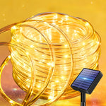 guirlande lumineuse led solaire blanc chaud moderne modes ip65 autoinstallationextérieur