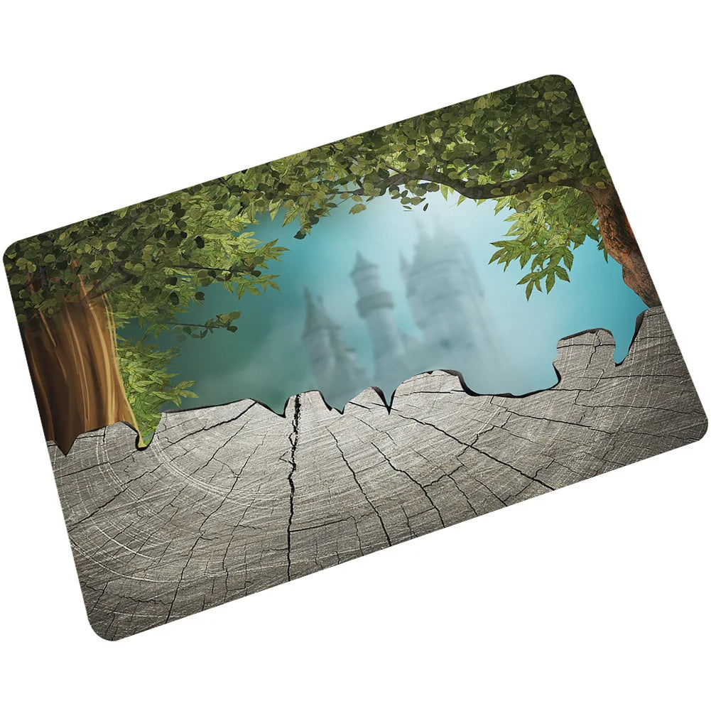 tapis sol antidérapant motif nature 3d effet cracké intérieur extérieur cuisine bain porte