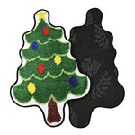 tapis arbre noël antidérapant fibre polyester résistant rides extérieur porte sol festive