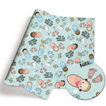 serviettes imprimées humoristiques couleurs bleu rose gris rouge tissu coton polyester