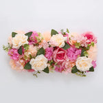décoration murale couronne fleurs artificielles classique intérieur anniversaire mariage vert rose blanc