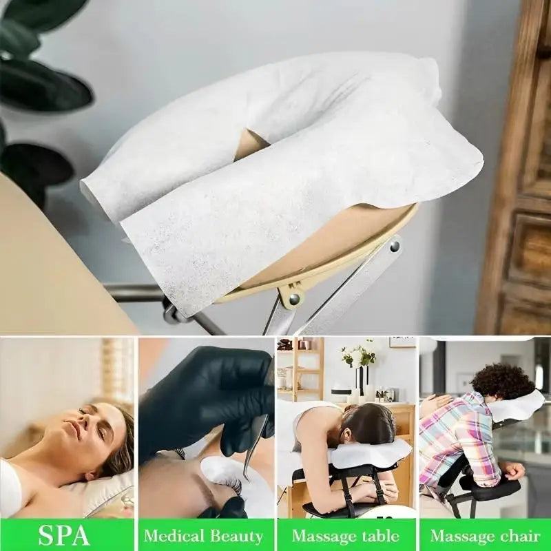 housses coussin massage jetables blanches unies confortables 36.5cm 27cm pack 100 pièces usage unique
