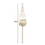 porte plantes suspendus macramé bois boho pots fleurs jardins decoration balcon maison
