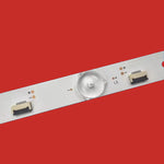 barrette lumineuse led 3v blanc argenté connecteurs lenticulaires 559mm