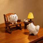 statue chien blanc texture géométrique artisanale maison cadeau anniversaire noël valentin mariage