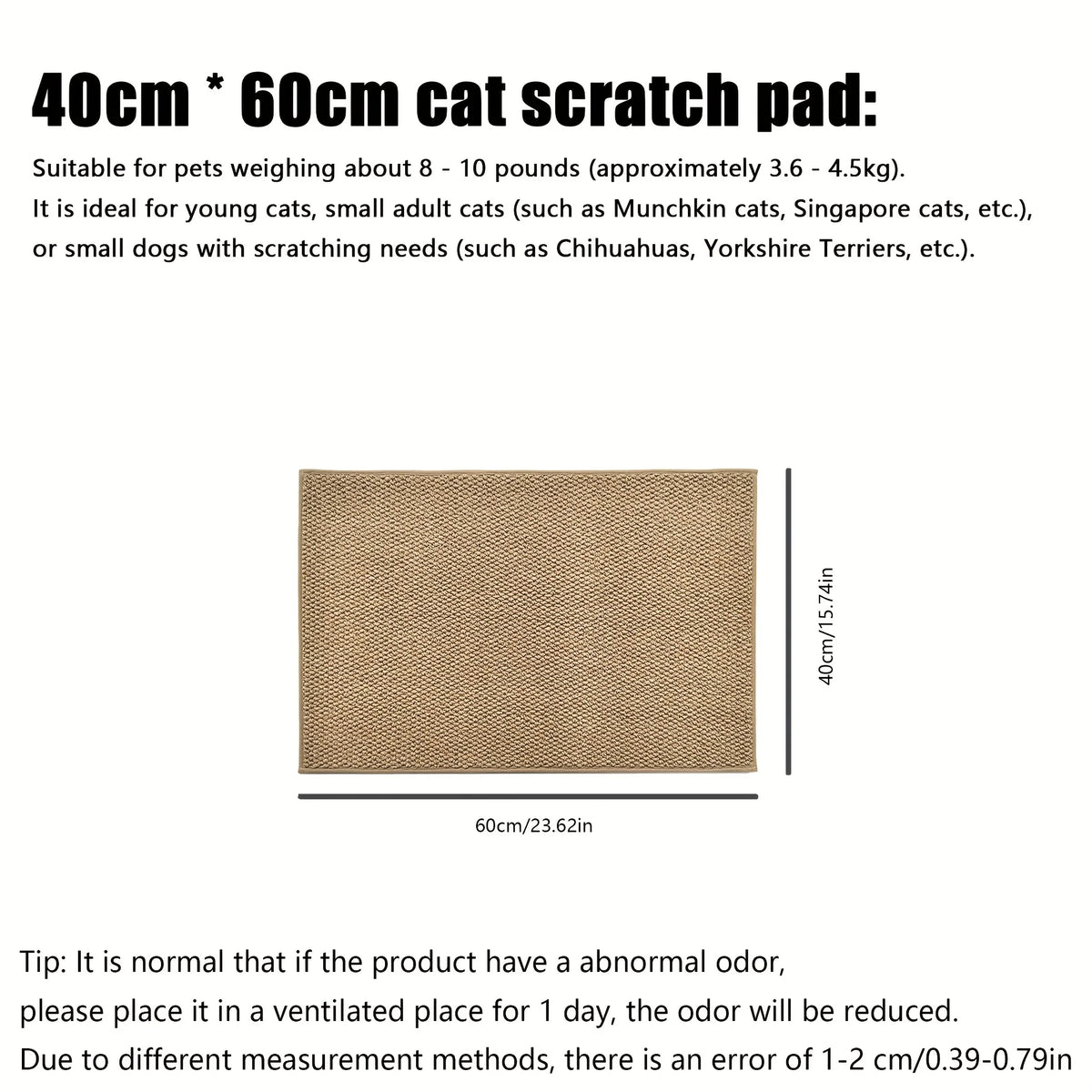 tapis grattage chat tissu texture moderne beige clair polyester lavable protection meubles