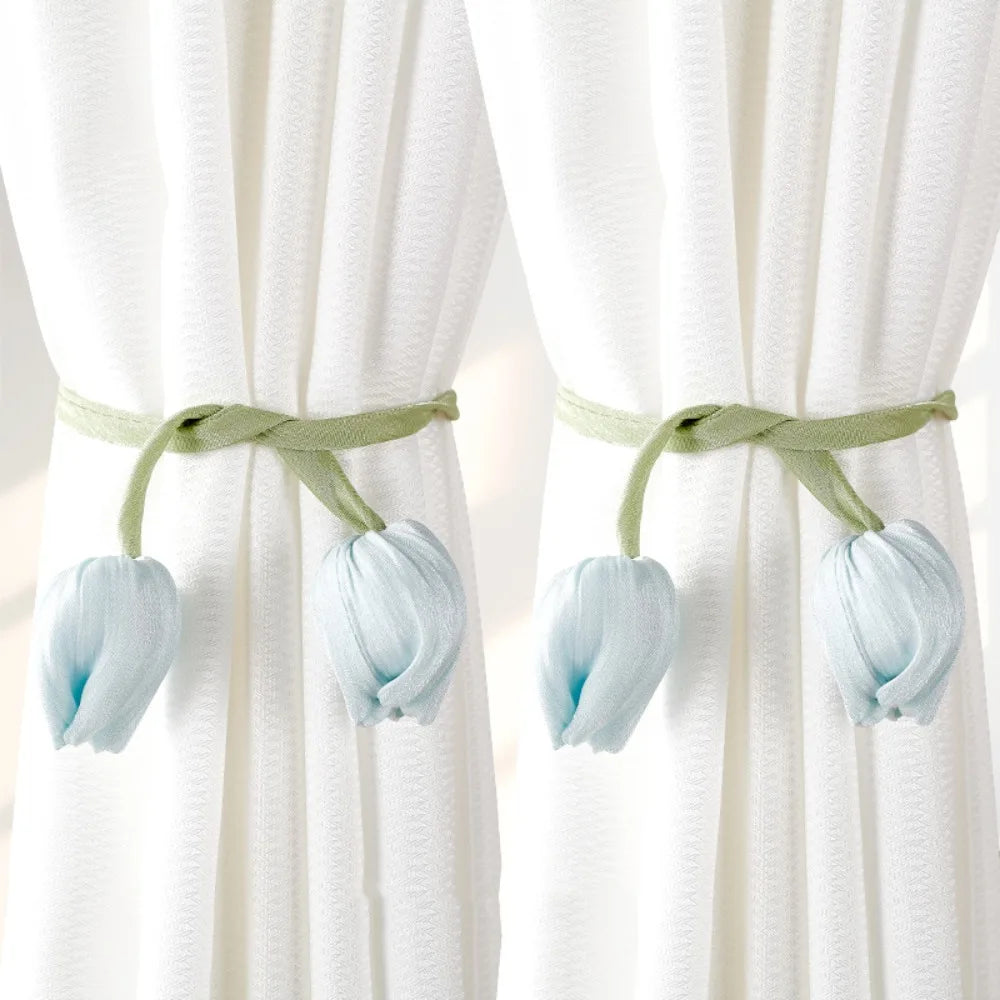accessoires fenetre tulipe moderne rose violet blanc adhésif rideau polonais