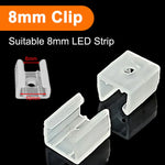 clips fixation bande led transparent moderne 6mm 8mm 12mm 15mm certifié fcc rohs