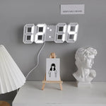 Horloge murale numérique LED 3D avec affichage en temps réel