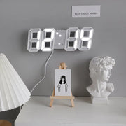 horloge digitale affichage led minimaliste moderne fixation murale câble alimentation nordiqueDecorationSalon