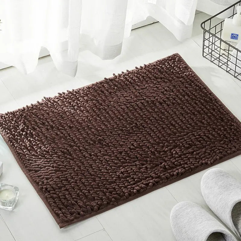 tapis bain acrylique antidérapant solide moderne doux couleur beige rose gris marron bleuclair