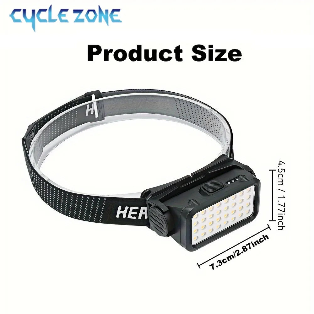 lampe frontale multifonctionnelle modes 16 led blanches 16 led chaleur recharge type