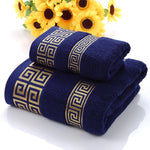 serviettes bain coton noël motif géométrique noir gris vert bleu marron blanc classiquespaque