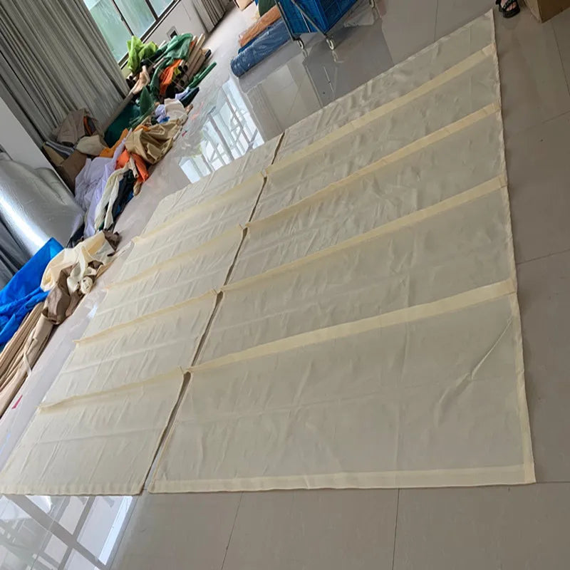 rideau moderne beige clair texture tissée fixations 2x3m haute résistance uv
