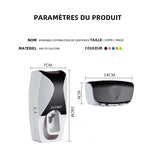 distributeur dentifrice porte brosse dents anti poussière support rangement mural accessoire salle bain moderne