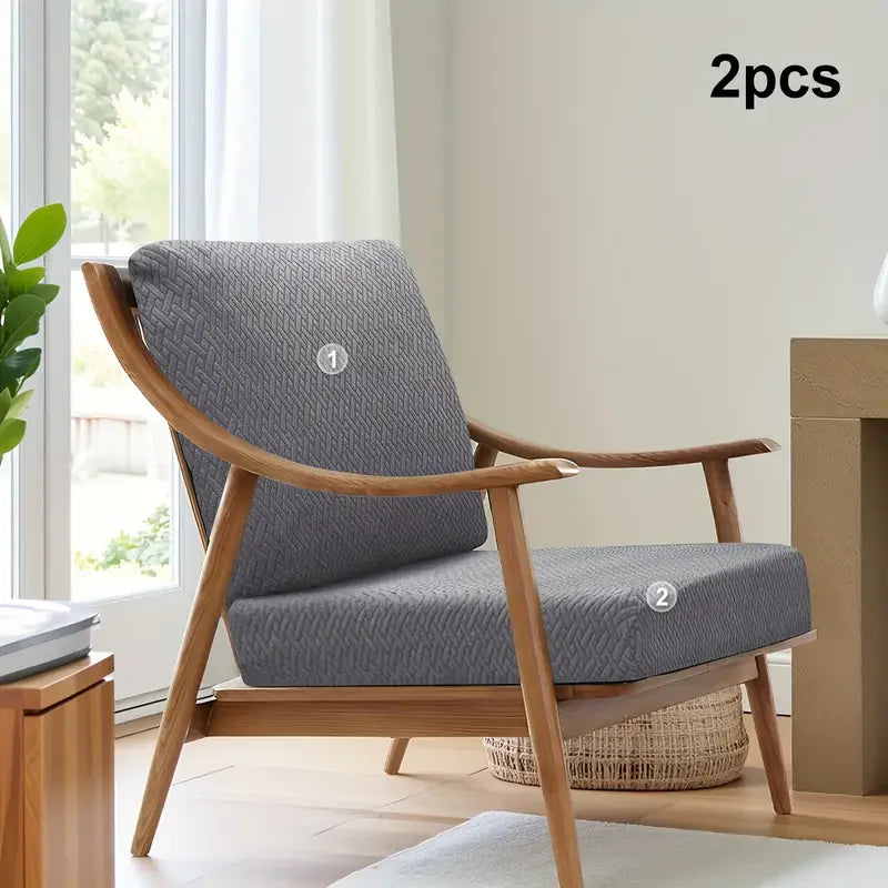 coussins chaise couverture canapé deux trois places tissu jacquard motifs géométriques élastiques moderne vert