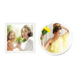 cadres photo blanc marron texture liège moderne adhésif diy nail art bijoux boucles oreilles