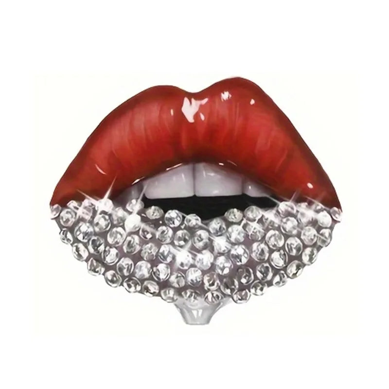autocollants muraux lèvres rouges sexy décoration moderne imprimé léopard rouge noir blanc rose