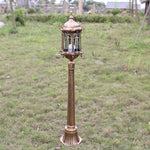 lanterne dorée classique motifs géométriques ip65 protection extérieure éclairage public aluminium opacité moderne