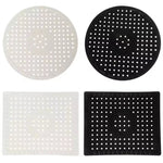 tapis lavabo silicone perforé moderne noir blanc pratique évier drainage rapide antidérapant