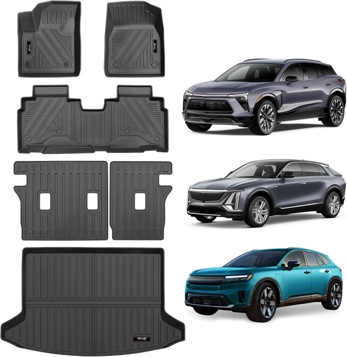 tapis sol caoutchouc noir rayures horizontales moderne résistant poignées rangement voiture 2023 2024 2025
