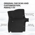 tapis sol voiture noir rayures modernes caoutchouc fibre synthétique tronc protection set