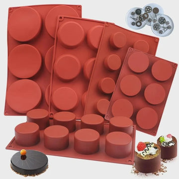 moule silicone forme ronde cavités gâteau chocolat facile démoule réutilisable pâtisserie cuisine desserts motifs