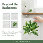 stickers decoratifs toilette fleurs tournesols papillons feuilles adhésifs salle bain jaune vert rose bleu
