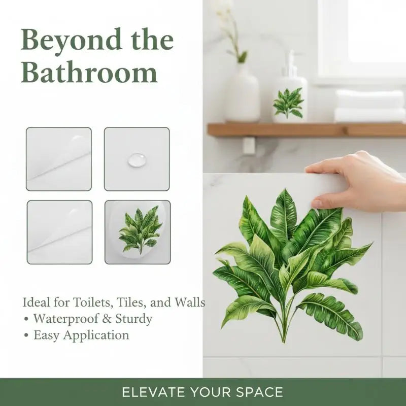 stickers decoratifs toilette fleurs tournesols papillons feuilles adhésifs salle bain jaune vert rose bleu