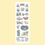 sticker kawaii multicolore dessins animés adhésifs mignons opaques autocollants animauxscriçãopta