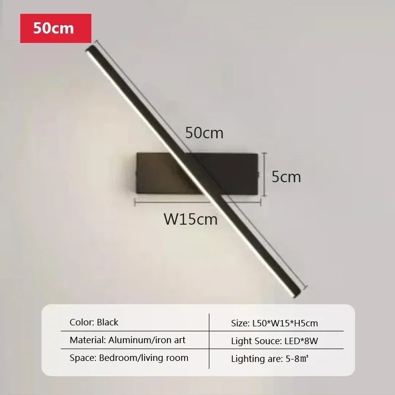 lampe murale led moderne minimaliste blanc noir éclairage intérieur salon chambre