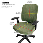 couvre chaise moderne vert olive rayures verticales polyester siège fauteuil chair decoration intérieure