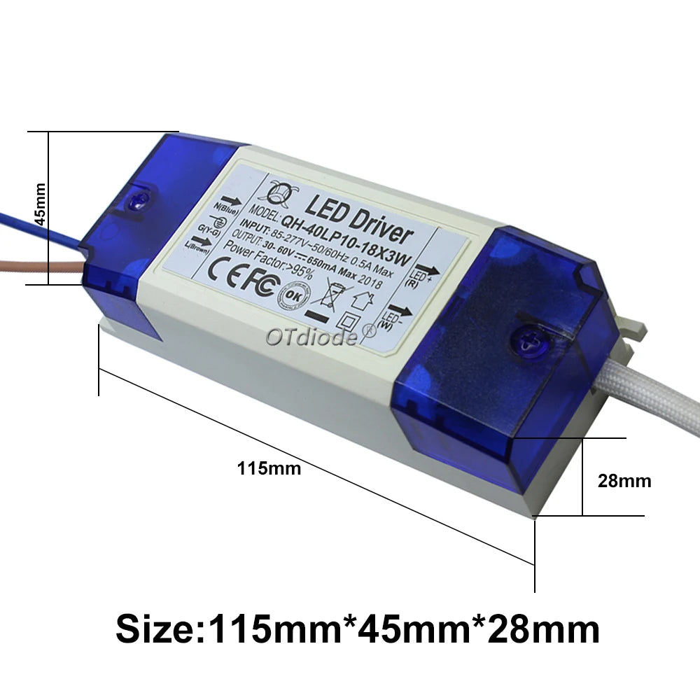 driver led blanc bleu moderne constant current 3w 30w 85 265v