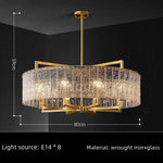 suspension lumineuse moderne élégante or noir transparent verre strié chambre salon restaurant
