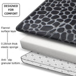 tapis bain moderne microfibre antidérapant texture galet gris salle bain absorbant sécurité environnement