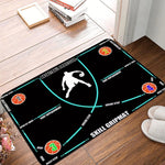 tapis sol extérieur moderne résistant rides terrain basket ball couleurs vives graphique 30x50cm 40x60cm