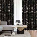 rideaux noir doré marbré ondulés opaques isolation thermique 100x250cm 132x241cm moderne élégantôtel