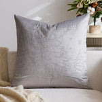 housse coussin brodée arbre noël moderne 45x45cm polyester coton velours rouge vert bleu gris