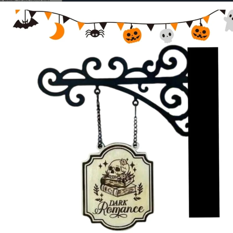supports muraux livres pendentifs décoratifs gothiques ornements floraux arches métalliques pendentifs translucides motifs bibliothèque