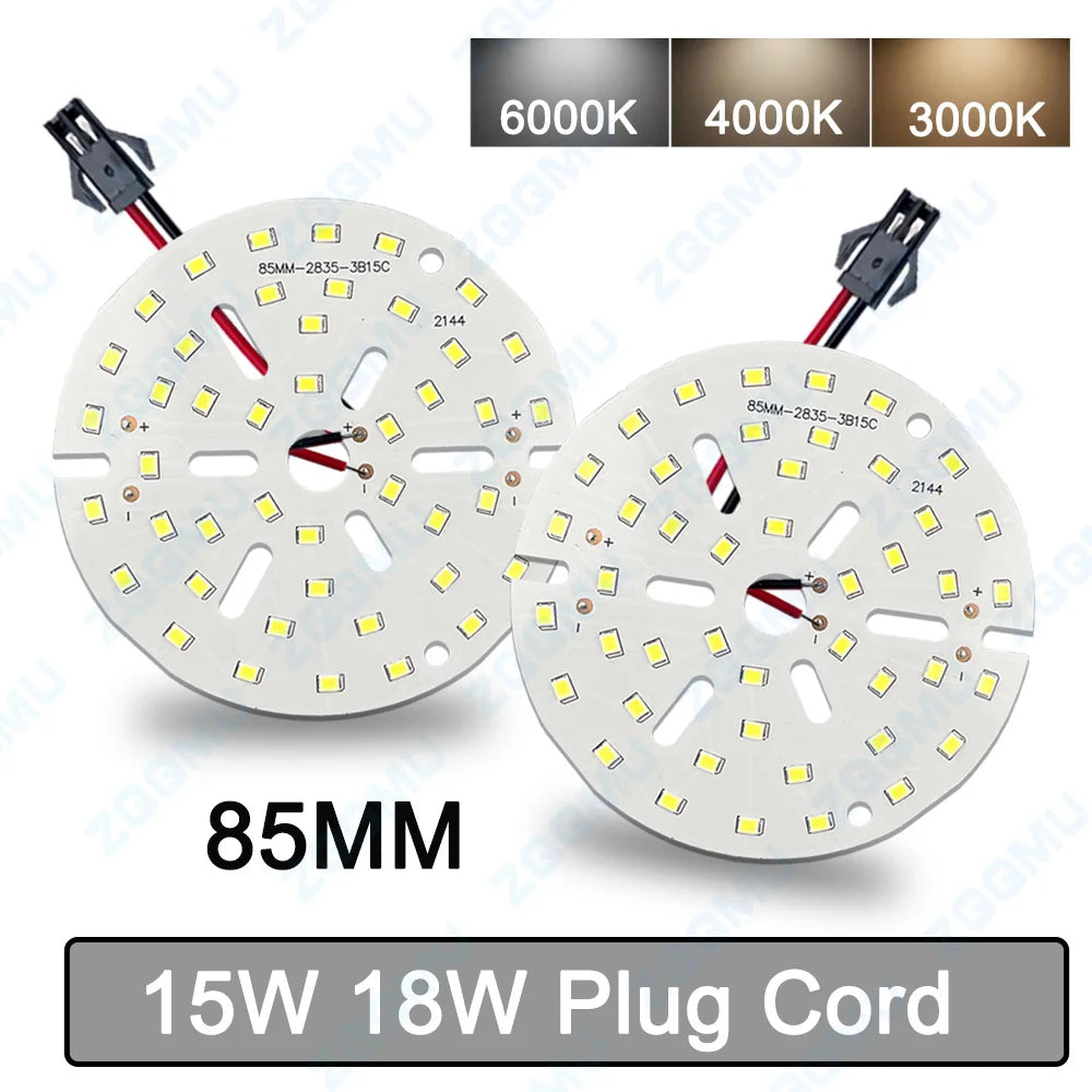plaque led 18w 85mm blanc moderne diodes led 54 85v ccc certifié 45 48v