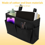 sac rangement lit suspendu polyester noir blanc beige poches filet minimaliste fonctionnel