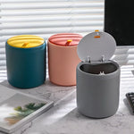 poubelle couleur bleue rose gris moderne minimaliste ordures stockage plastique